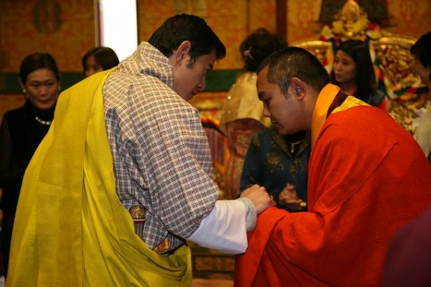 Đức Nhiếp chính vương Kyabje Khamtrul Rinpoche và đức Vua Bhutan Jigme Khesar Namgyel Wangchuck